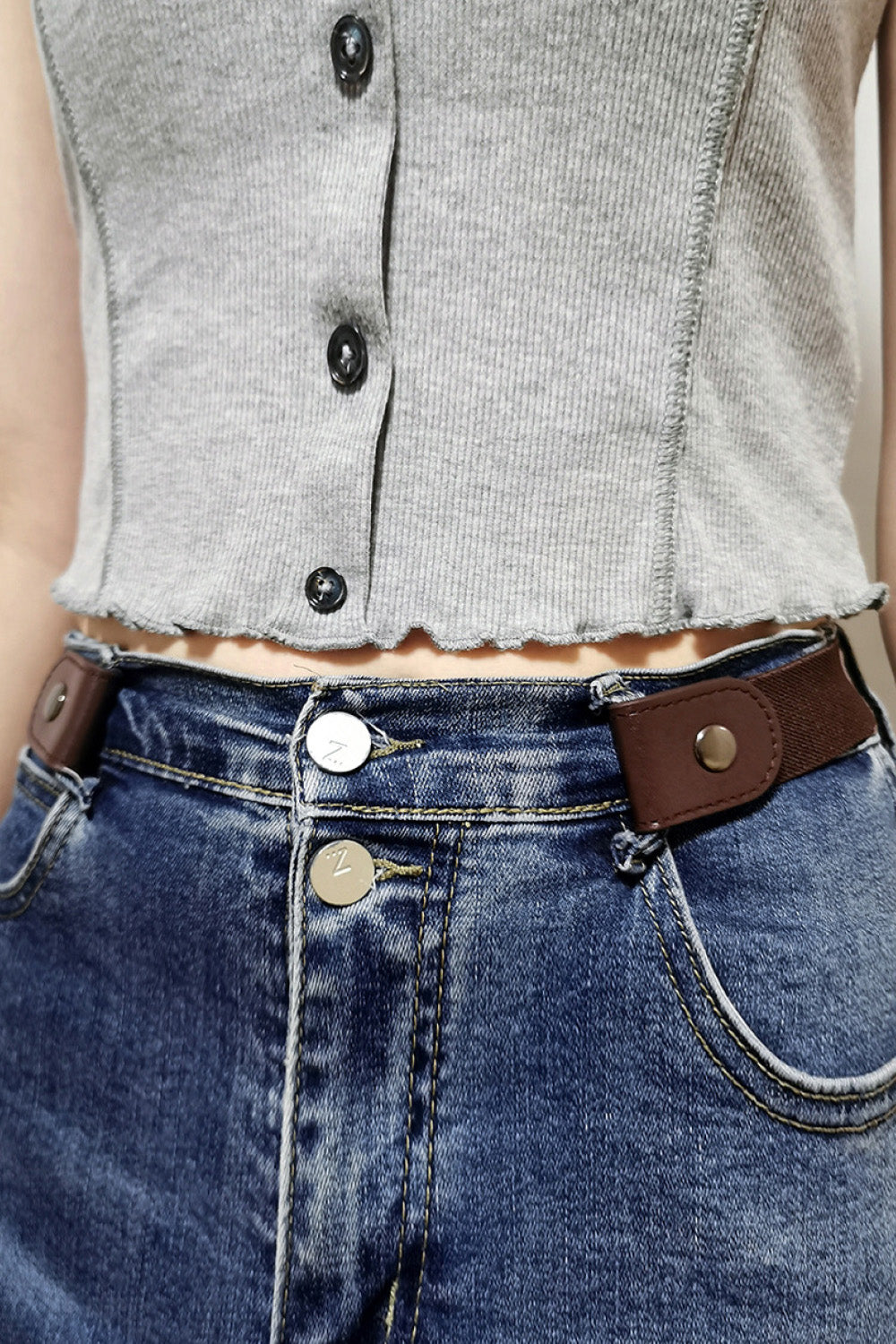 PU Elastic Snap Closure Belt-Teresa&#39;s Fashionista LLC