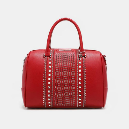 Nicole Lee USA Studded Boston Bag-Teresa&#39;s Fashionista LLC