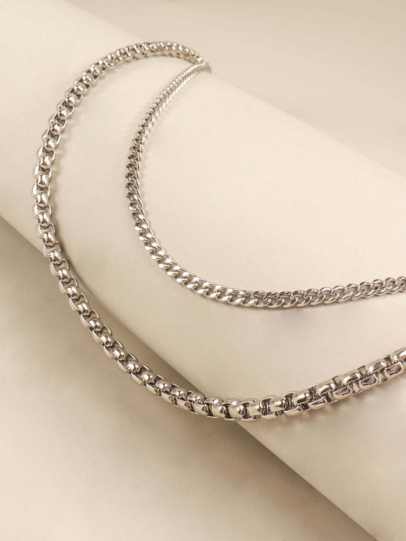 Double-Layered Metal Chain Belt-Teresa&#39;s Fashionista LLC