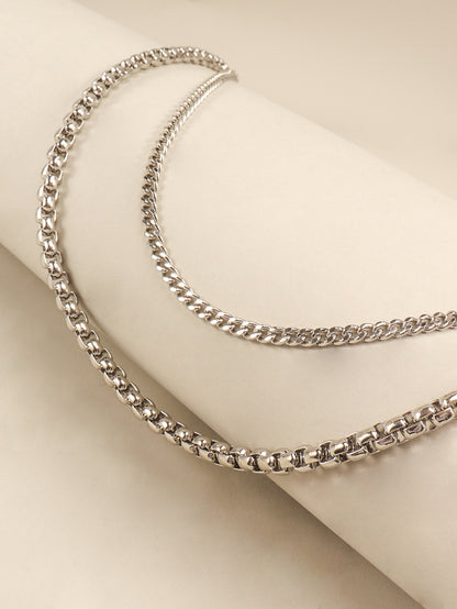 Double-Layered Metal Chain Belt-Teresa&#39;s Fashionista LLC