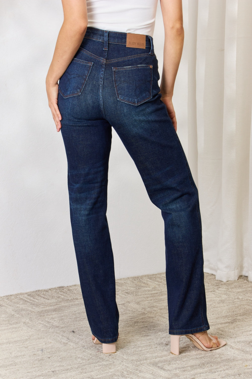 Judy Blue Full Size Button-Fly Straight Jeans-Teresa&#39;s Fashionista LLC