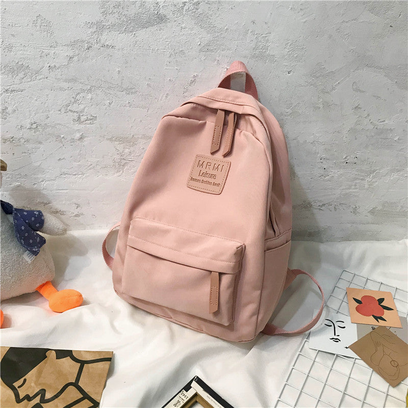 Solid Backpack For Men And Women Korean Version Junior High School Students Schoolbag Outdoor Large Capacity Travel Bags-Teresa&#39;s Fashionista LLC