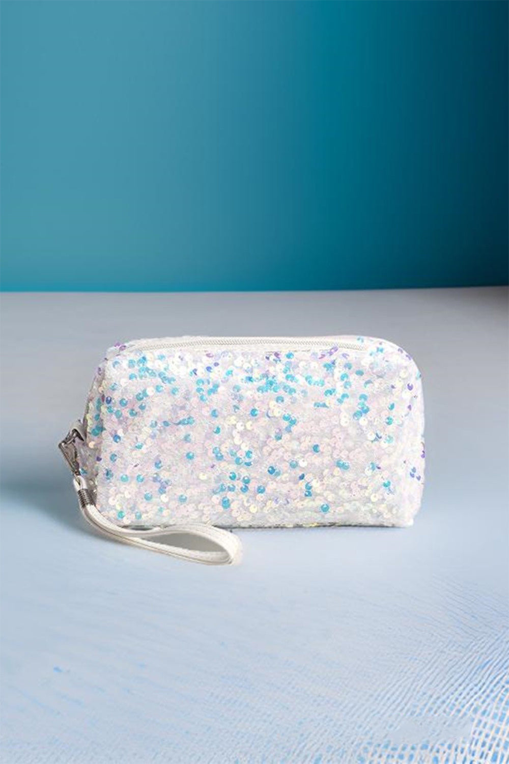 Zenana Colorful Shine Cosmetic Sequin Design Bag-Teresa&#39;s Fashionista LLC