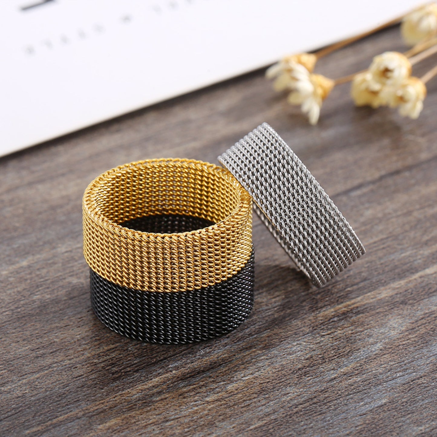 Weave Stainless Steel Ring-Teresa&#39;s Fashionista LLC