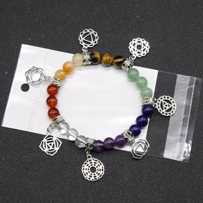 Natural Crystal Chakra Bracelet-Teresa&#39;s Fashionista LLC