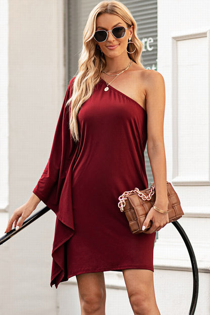 One Shoulder Statement Dress-Teresa&#39;s Fashionista LLC