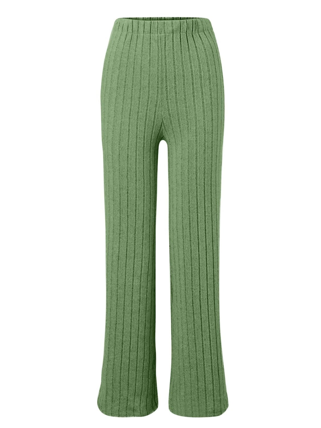 Ribbed Mock Neck Long Sleeve Top and Pants Set-Teresa&#39;s Fashionista LLC