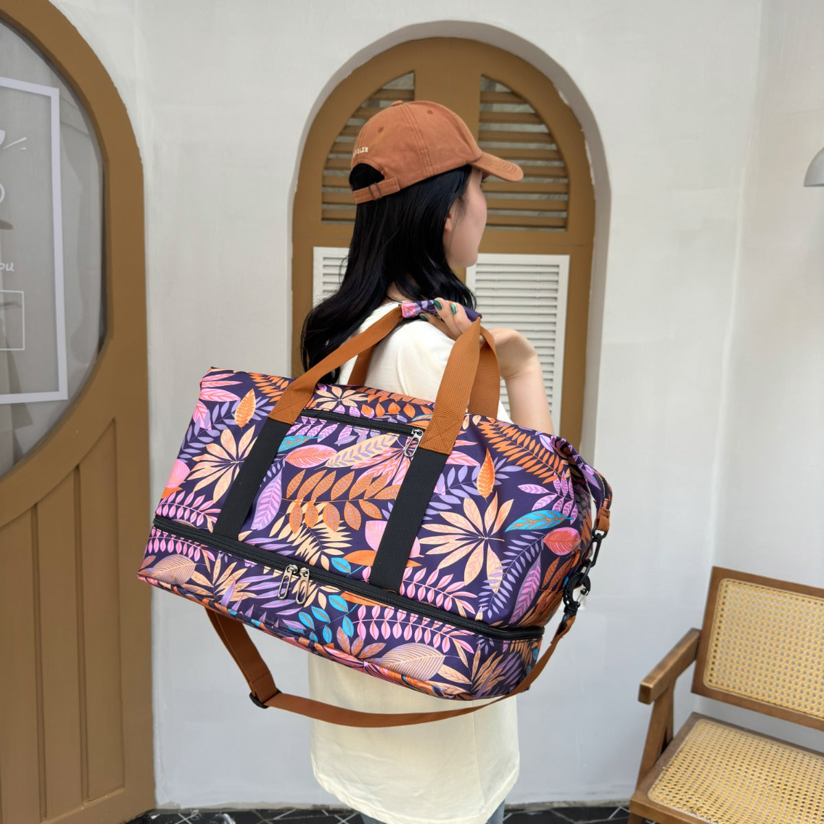 Canvas Printed Travel Bag-Teresa&#39;s Fashionista LLC