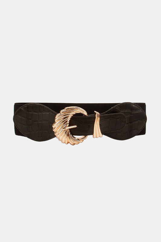 Shell Alloy Buckle Elastic Belt-Teresa&#39;s Fashionista LLC