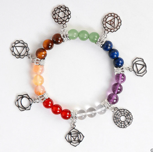 Natural Crystal Chakra Bracelet - Teresa's Fashionista LLC