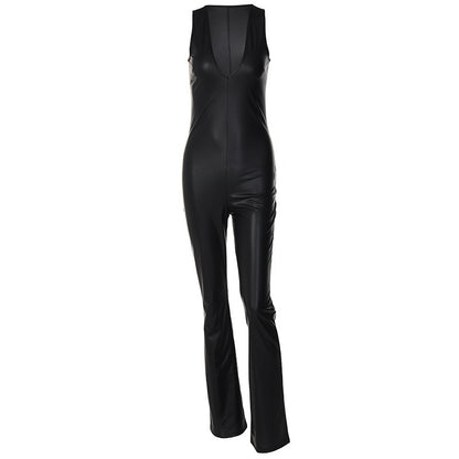 European And American Sleeveless Slim Jumpsuit Women-Teresa&#39;s Fashionista LLC