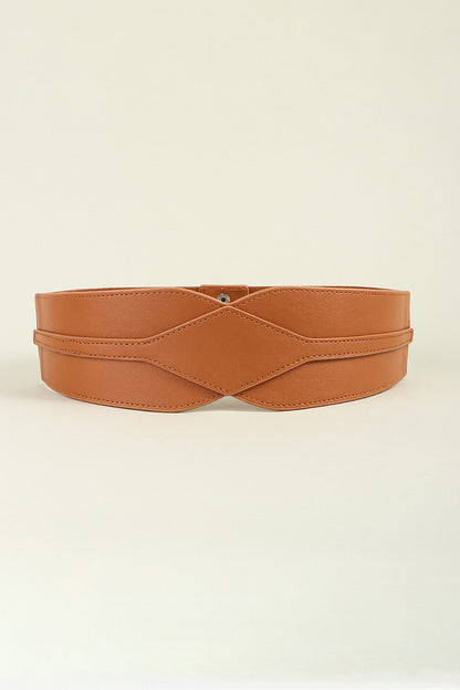 Elastic Wide PU Belt-Teresa&#39;s Fashionista LLC