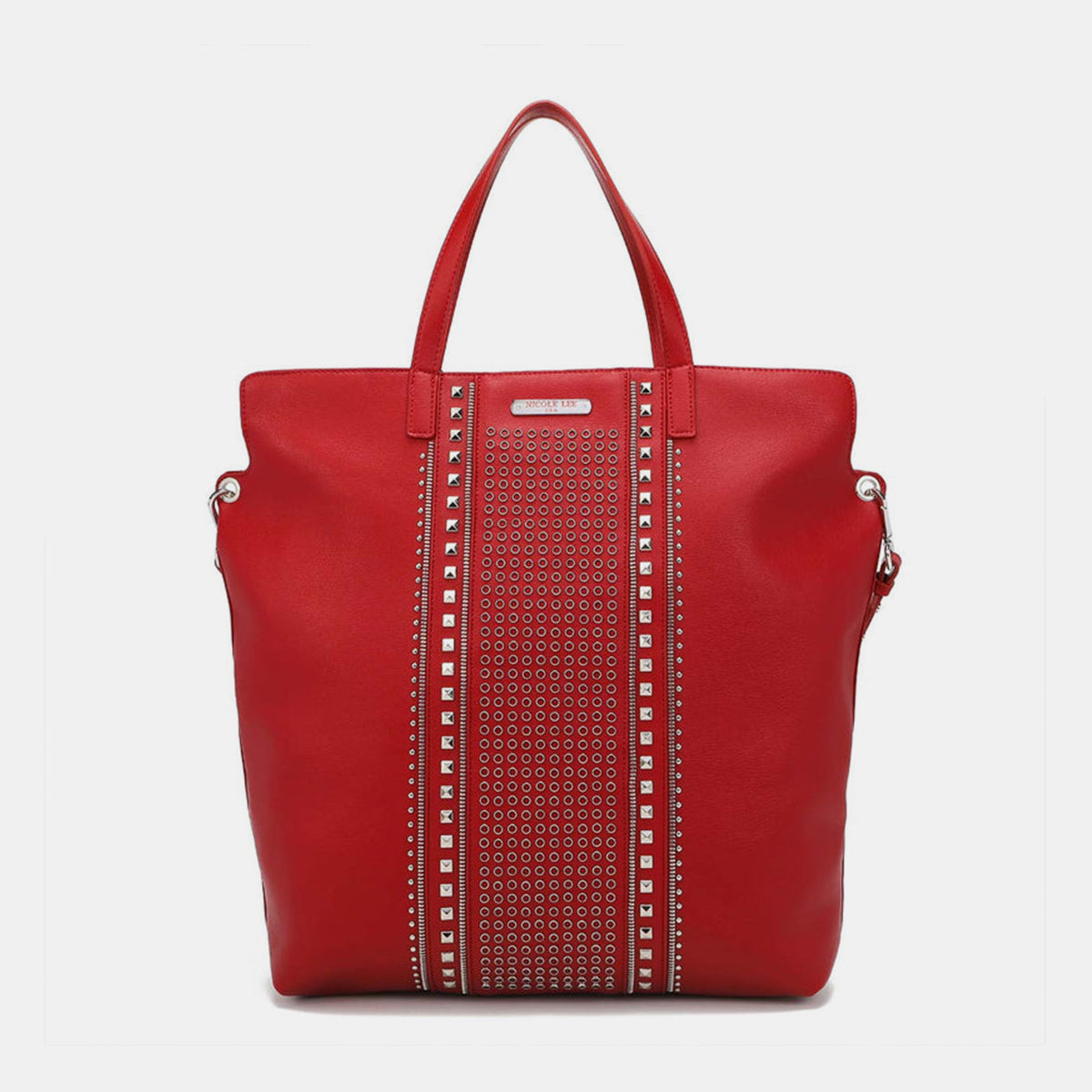 Nicole Lee USA Studded Large Tote Bag-Teresa&#39;s Fashionista LLC