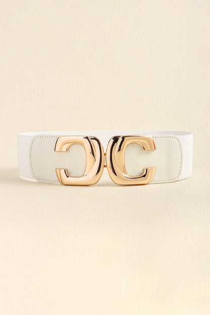 Zinc Alloy Buckle Elastic Wide Belt-Teresa&#39;s Fashionista LLC