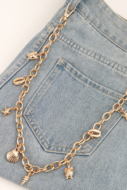 Sea Element Charm Iron Chain Belt-Teresa&#39;s Fashionista LLC