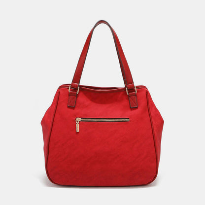 Nicole Lee USA Scallop Stitched Tote Bag-Teresa&#39;s Fashionista LLC