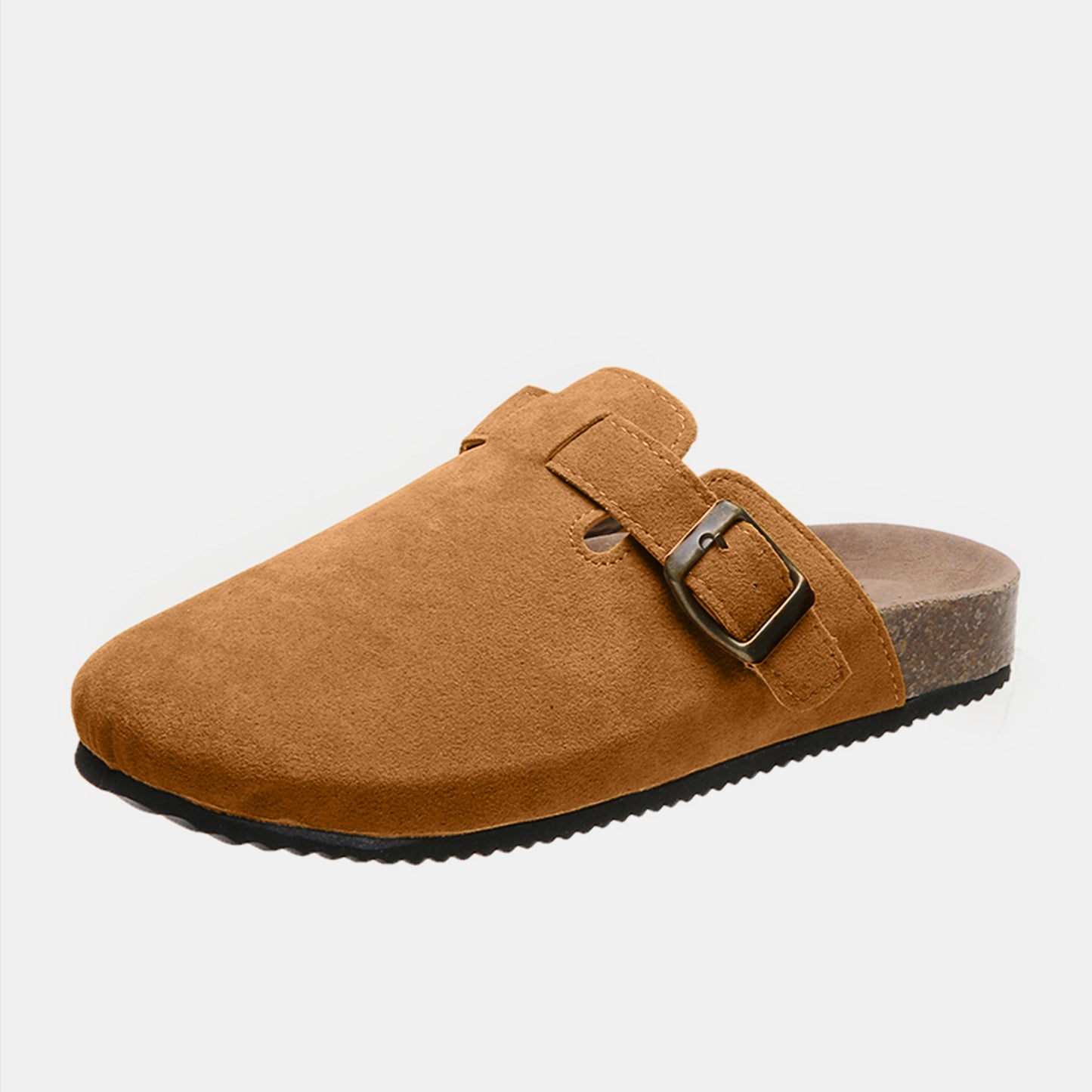 Suede Closed Toe Buckle Slide-Teresa&#39;s Fashionista LLC