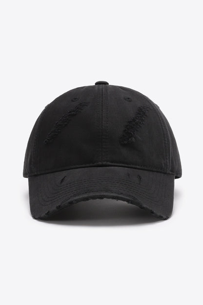 Distressed Adjustable Baseball Cap-Teresa&#39;s Fashionista LLC