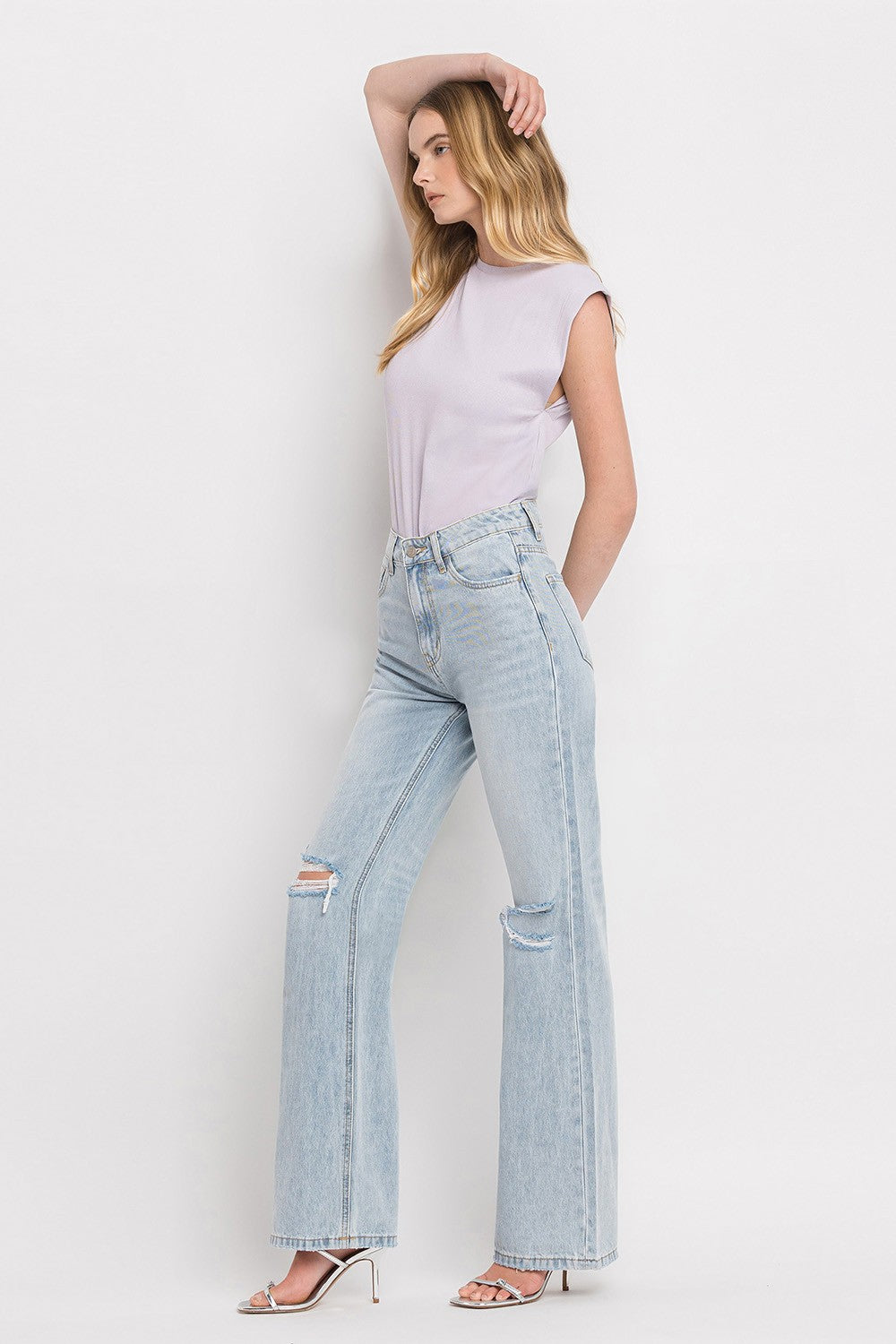 Vervet by Flying Monkey 90'S Vintage Super High Rise Flare Jeans-Teresa&#39;s Fashionista LLC