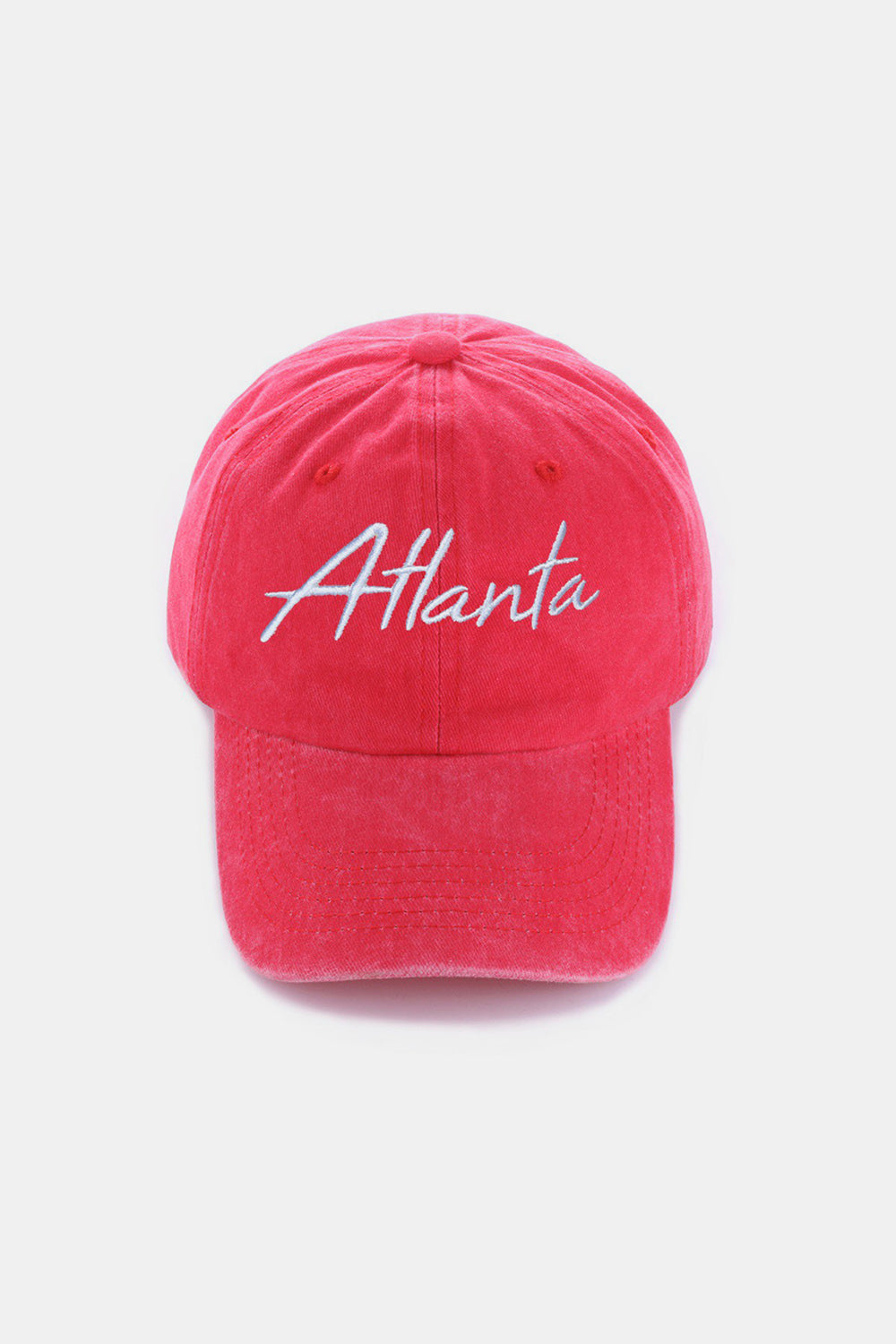 Zenana Washed ATLANTA Embroidered Baseball Cap-Teresa&#39;s Fashionista LLC