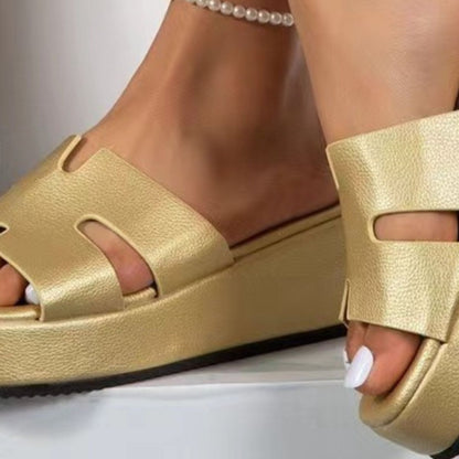 Open Toe Wedge Sandals-Teresa&#39;s Fashionista LLC