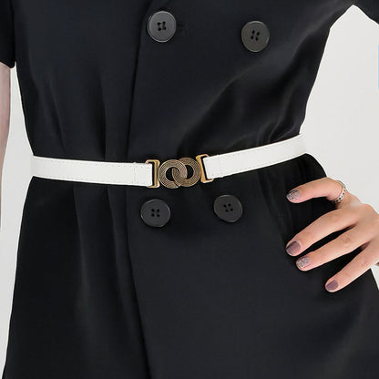 Alloy Buckle PU Belt-Teresa&#39;s Fashionista LLC