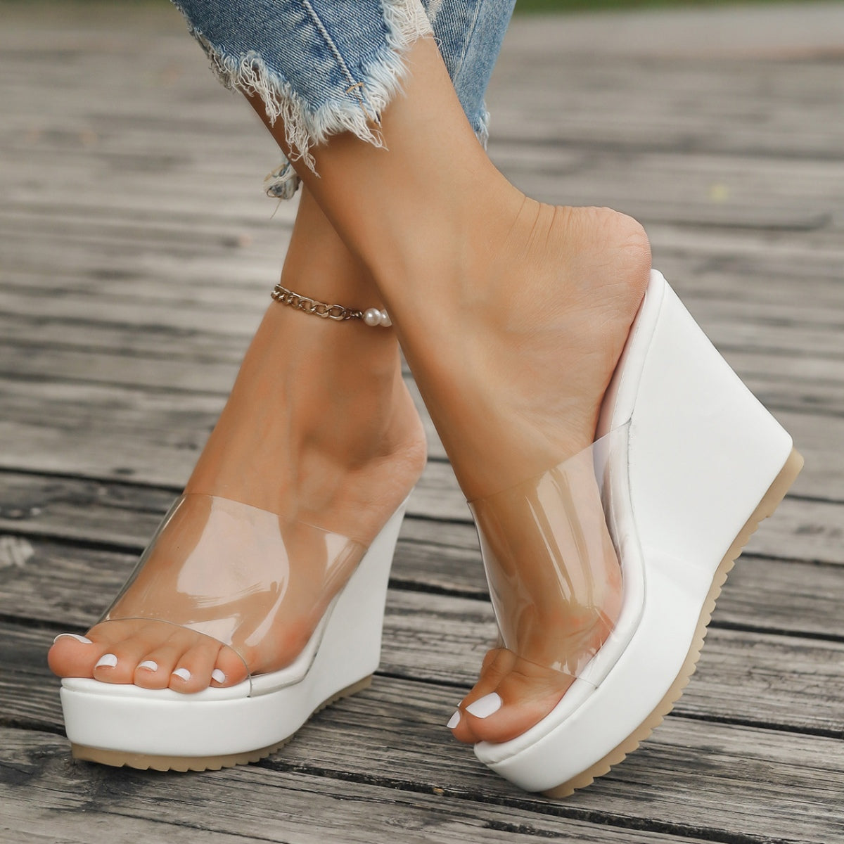 Open Toe Wedge Sandals-Teresa&#39;s Fashionista LLC