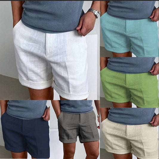 Men's Slant Pockets Pure Color Comfort Breathable Workout Shorts - Teresa's Fashionista LLC