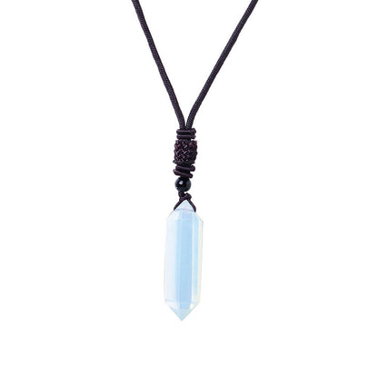 Raw Crystal Energy Stone Jewelry Pendant Necklace-Teresa&#39;s Fashionista LLC