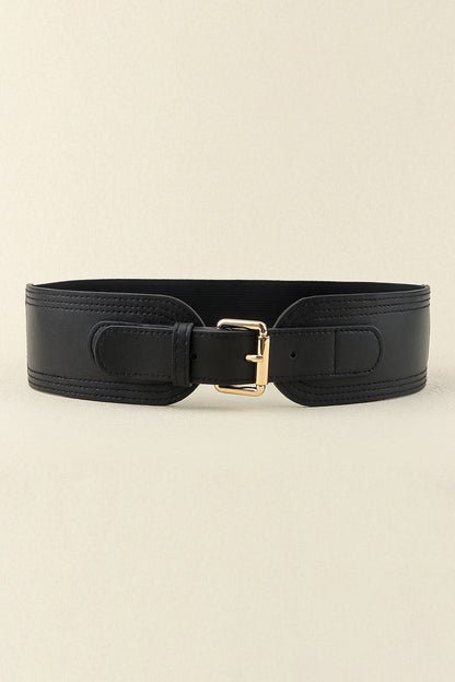 Elastic Wide PU Belt-Teresa&#39;s Fashionista LLC