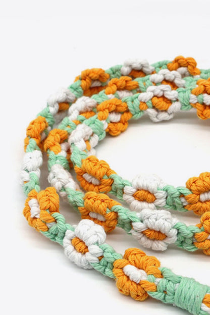 Macrame Flower Lanyard-Teresa&#39;s Fashionista LLC