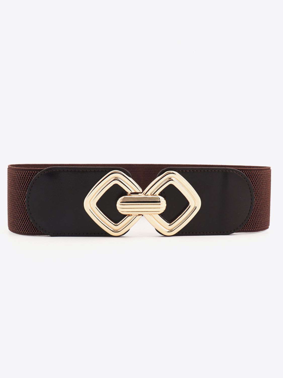 Geometric Buckle Elastic Wide Belt-Teresa&#39;s Fashionista LLC