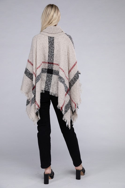 Turtleneck Knit Pancho-Teresa&#39;s Fashionista LLC