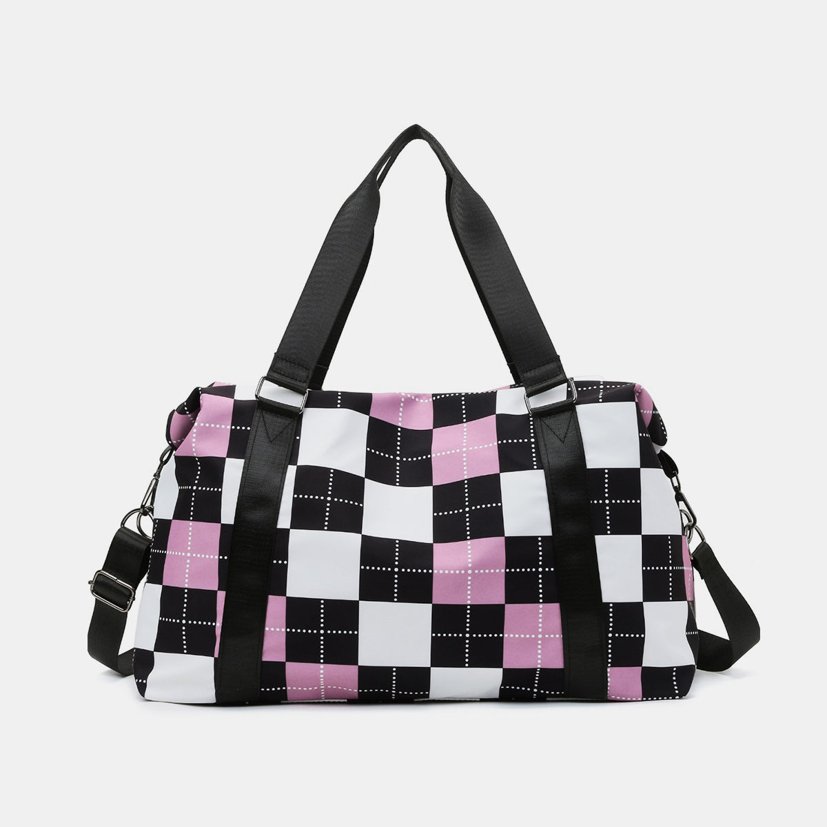 Oxford Cloth Plaid Travel Bag-Teresa&#39;s Fashionista LLC