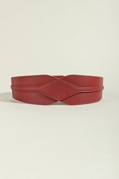 Elastic Wide PU Belt-Teresa&#39;s Fashionista LLC