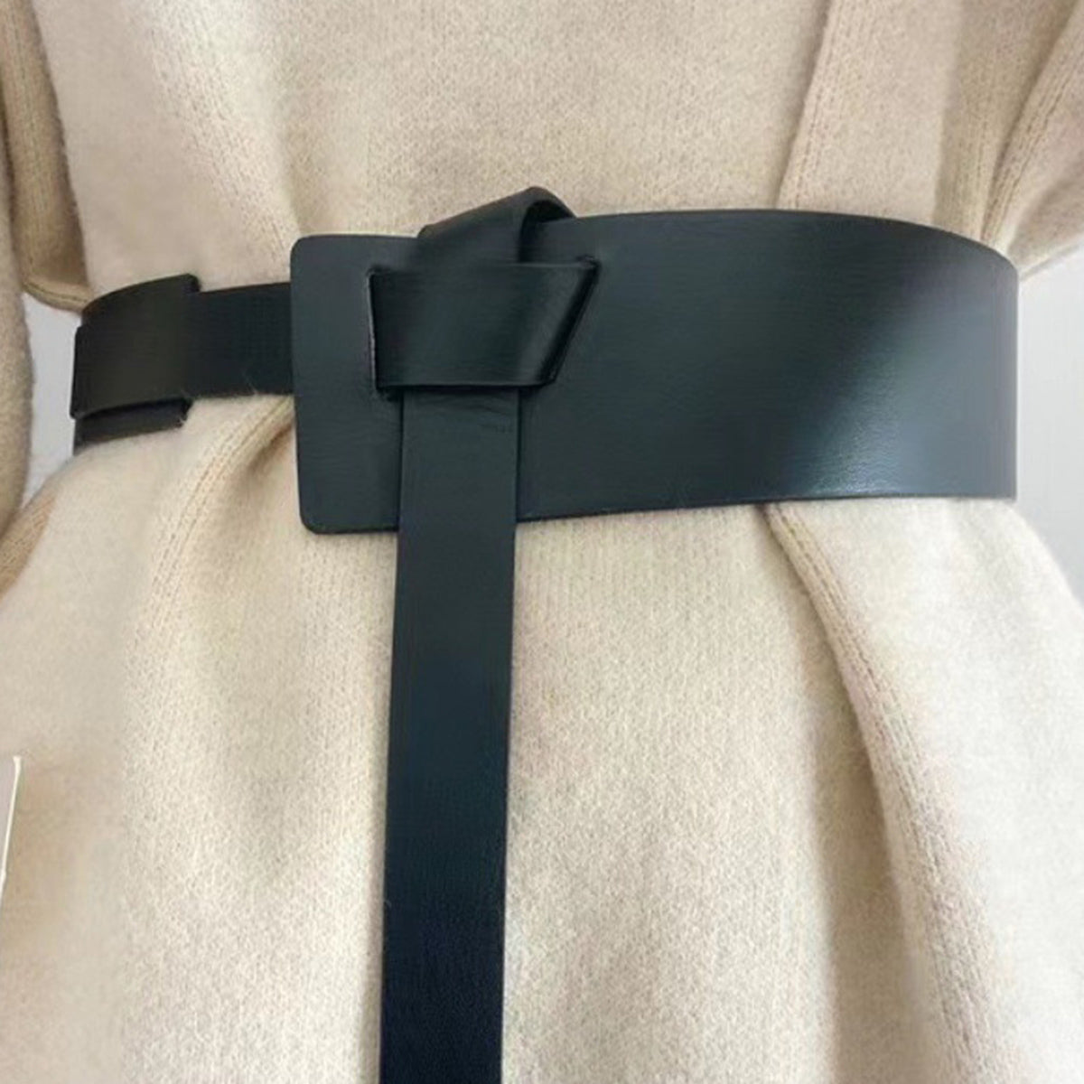 Knot Detail PU Belt-Teresa&#39;s Fashionista LLC