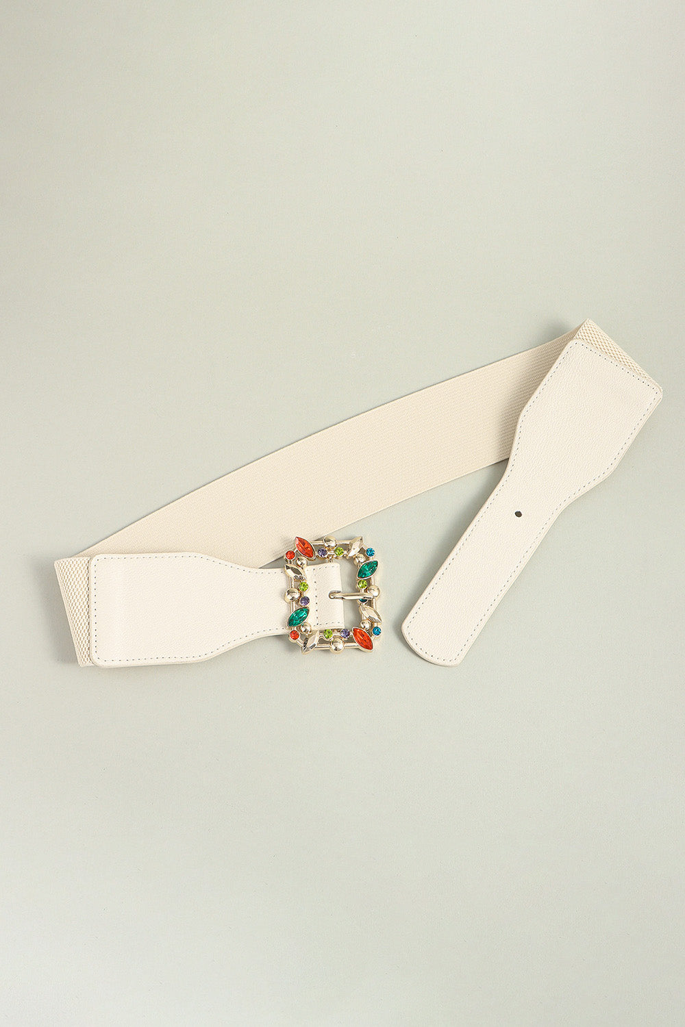 Multicolored Leaf Buckle Elastic Belt-Teresa&#39;s Fashionista LLC