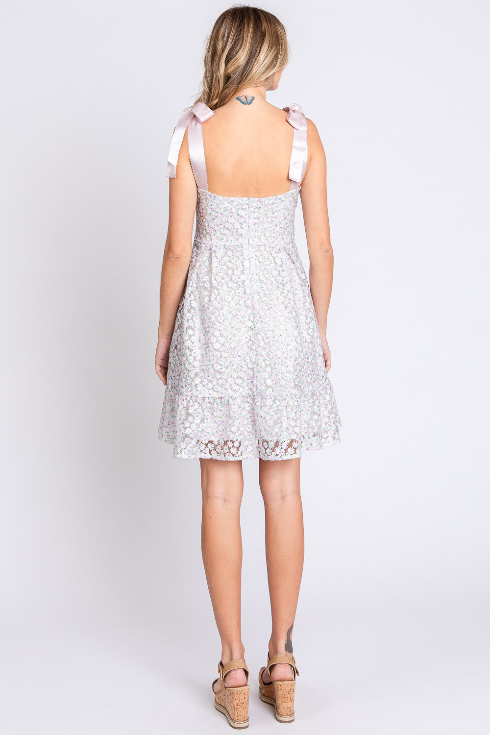 GeeGee Mesh Floral Embroidered Sleeveless Dress-Teresa&#39;s Fashionista LLC