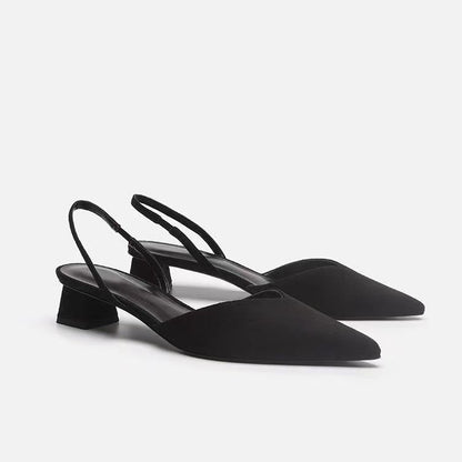 Point Toe Block Heel Sandals-Teresa&#39;s Fashionista LLC