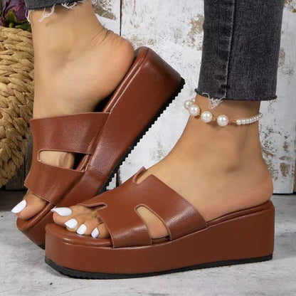 Open Toe Wedge Sandals-Teresa&#39;s Fashionista LLC