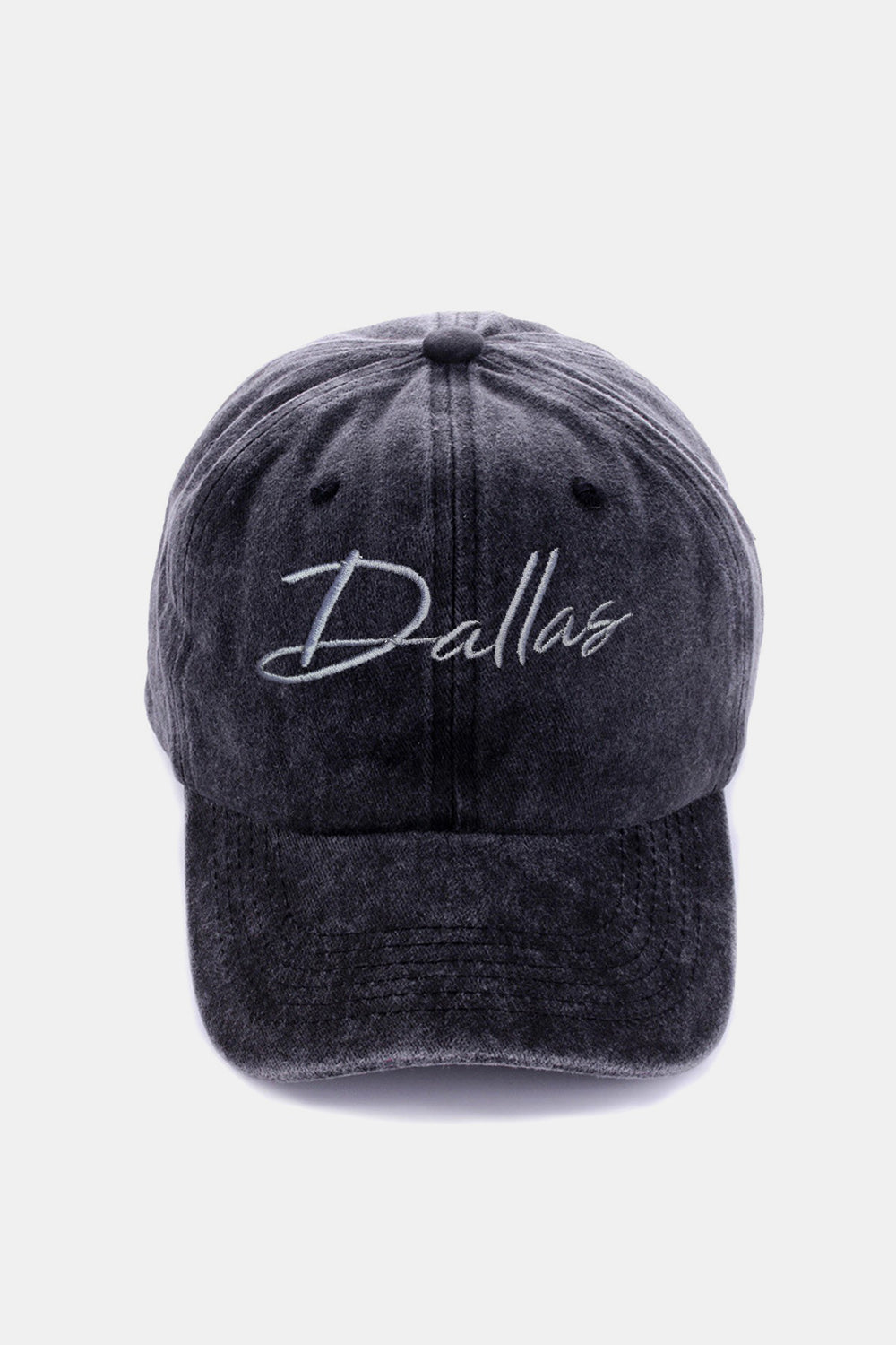 Zenana Washed DALLAS Embroidered Baseball Cap-Teresa&#39;s Fashionista LLC