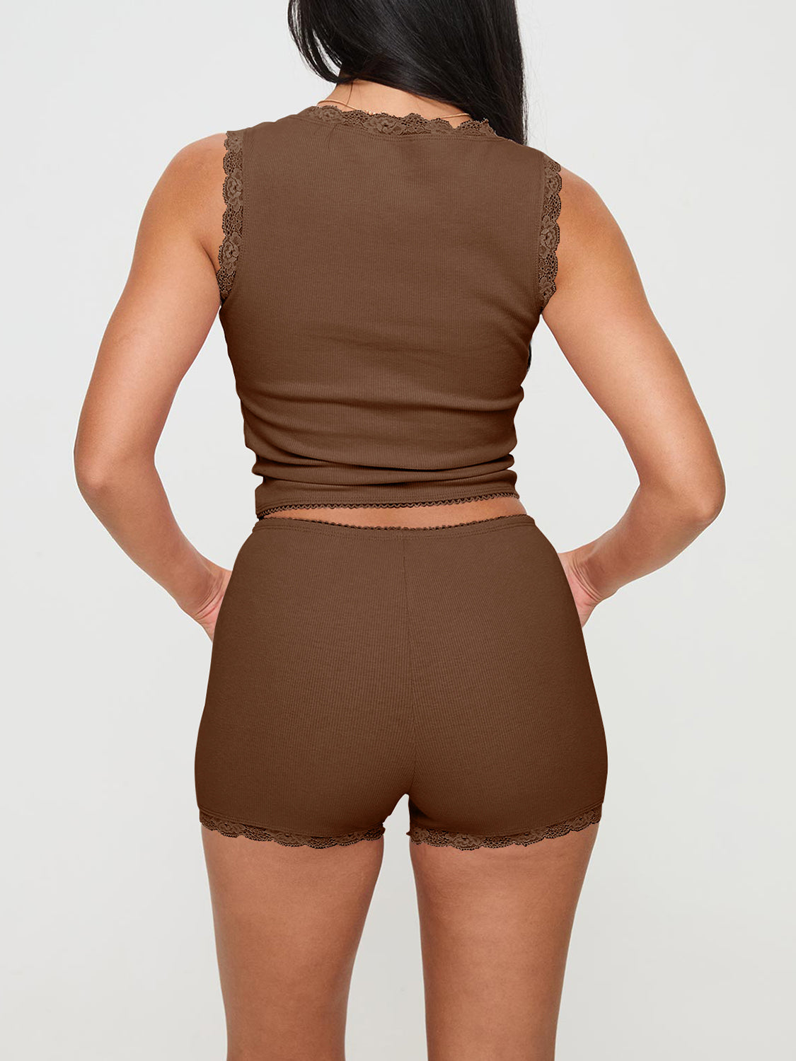 Scoop Neck Wide Strap Top and Shorts Set-Teresa&#39;s Fashionista LLC