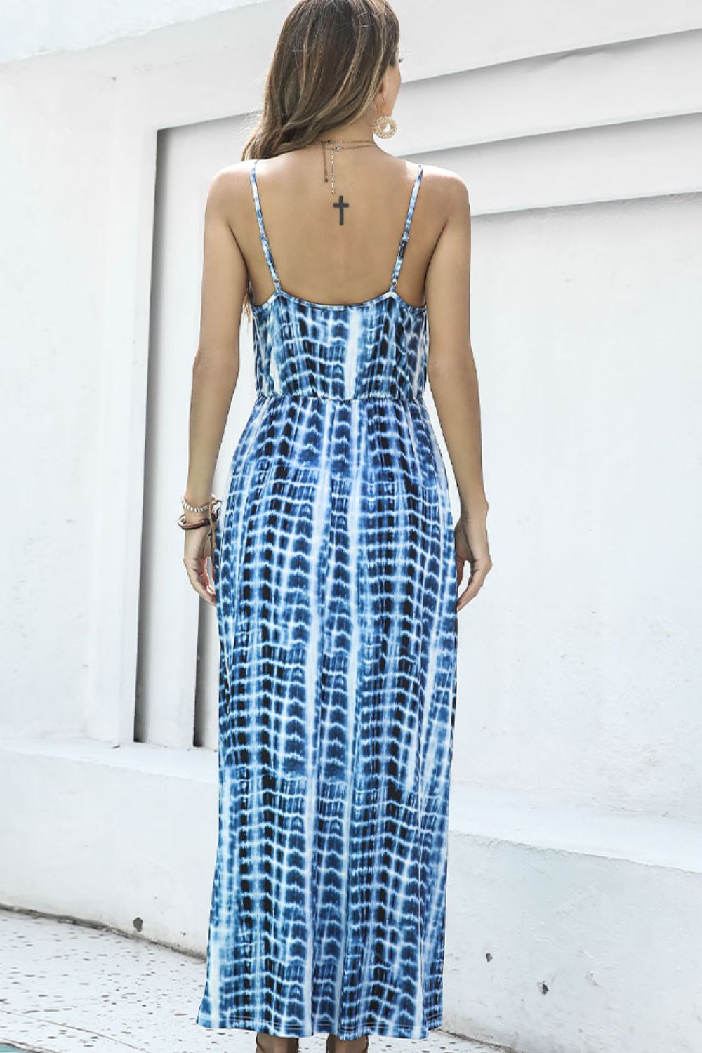 Tie-Dye Spaghetti Strap Maxi Dress-Teresa&#39;s Fashionista LLC