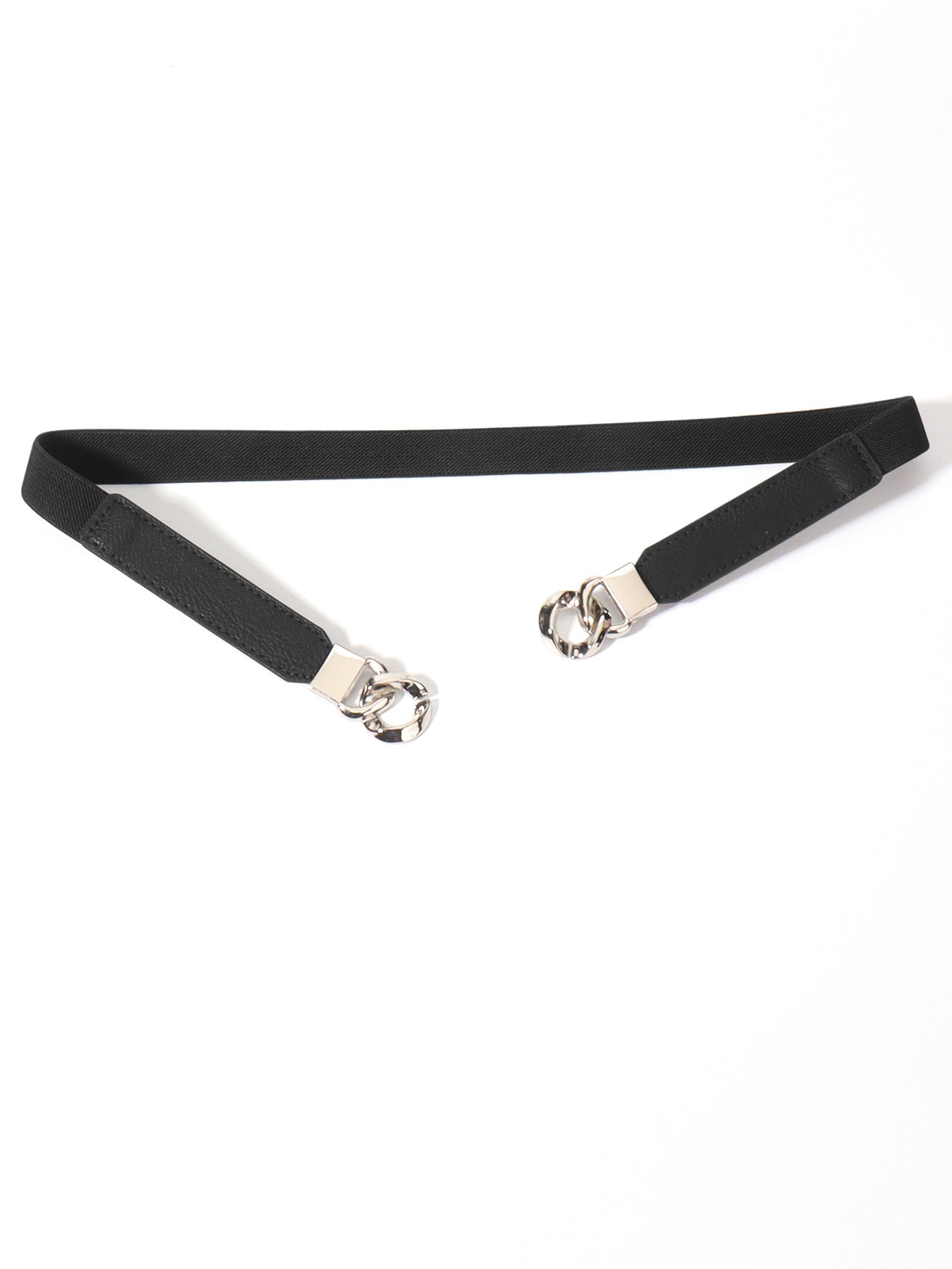 Zinc Alloy Buckle Elastic PU Belt-Teresa&#39;s Fashionista LLC