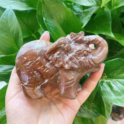 Natural Crystal Ocean Jasper Elephant-Teresa&#39;s Fashionista LLC