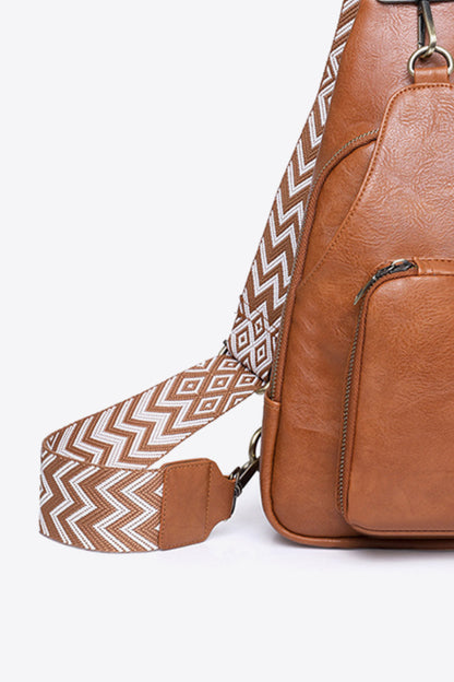 Adored Take A Trip PU Leather Sling Bag-Teresa&#39;s Fashionista LLC