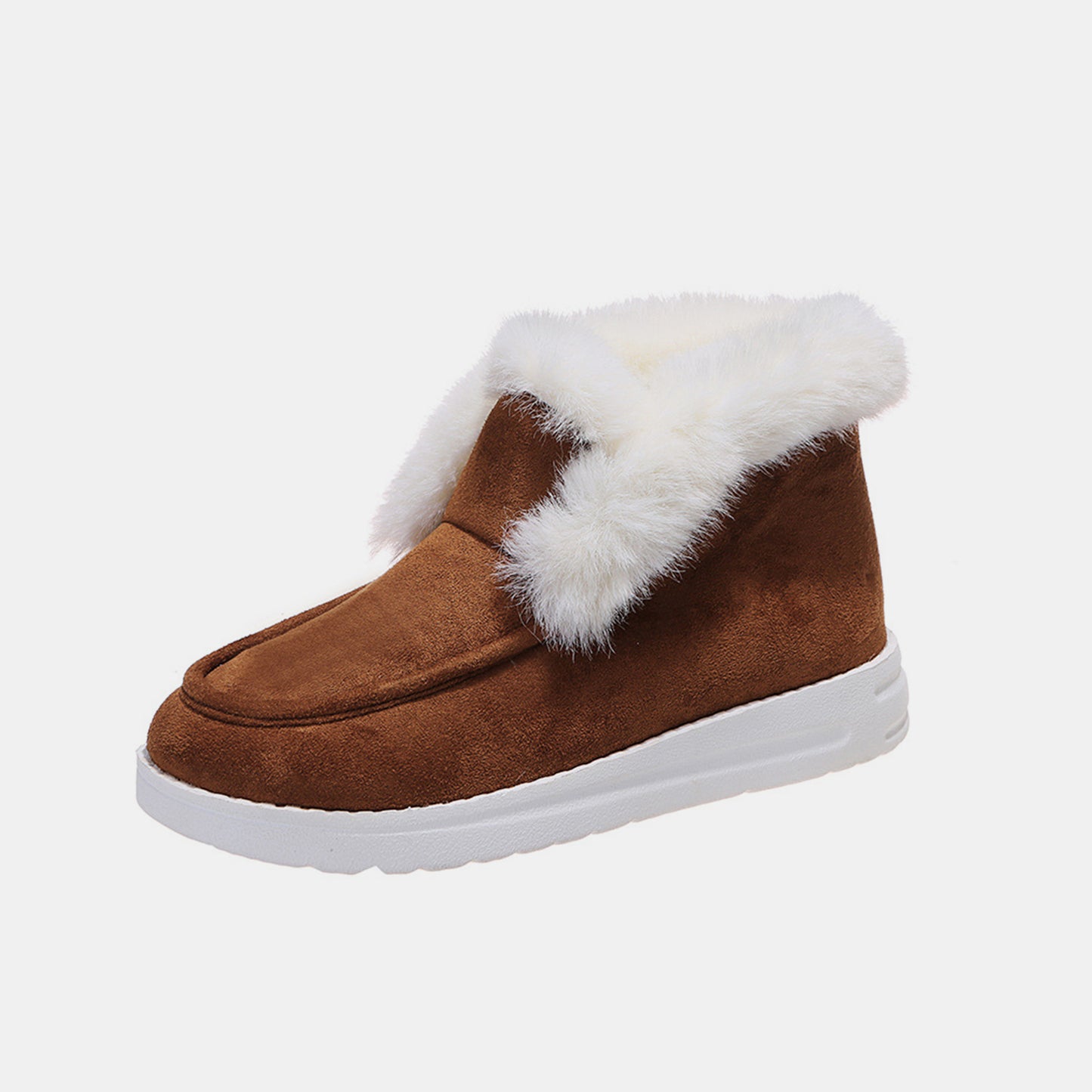 Furry Suede Snow Boots-Teresa&#39;s Fashionista LLC