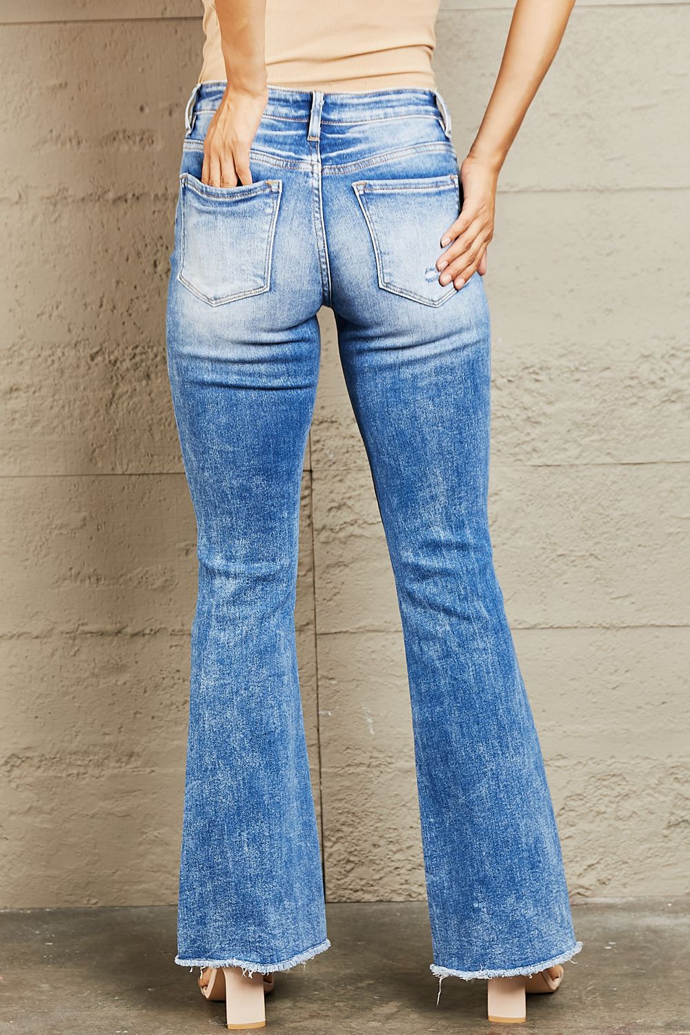 BAYEAS Izzie Mid Rise Bootcut Jeans-Teresa&#39;s Fashionista LLC