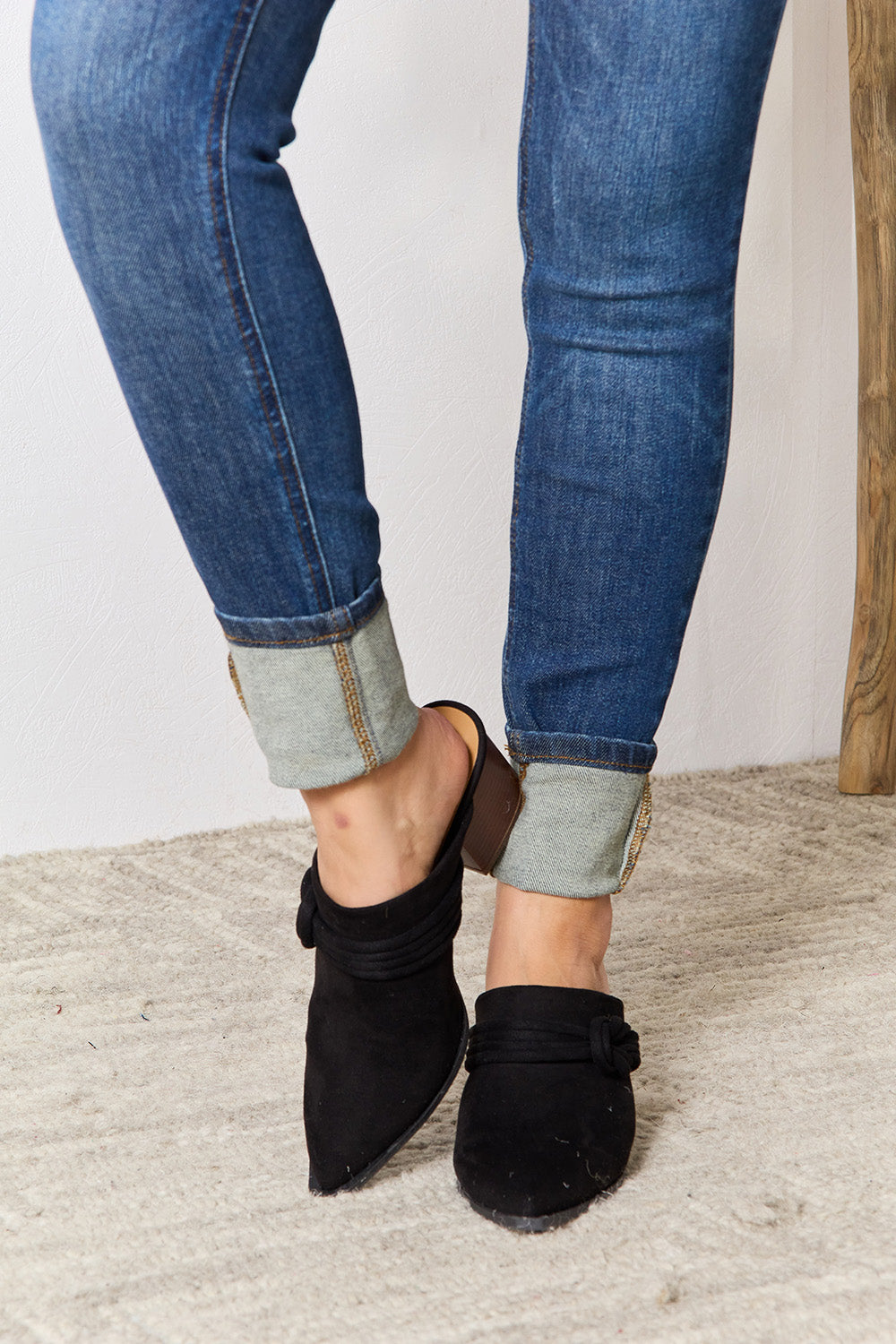 East Lion Corp Pointed-Toe Braided Trim Mules-Teresa&#39;s Fashionista LLC