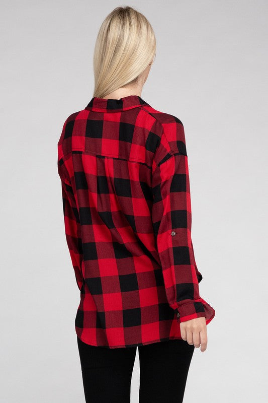 Classic Plaid Flannel Shirt-Teresa&#39;s Fashionista LLC